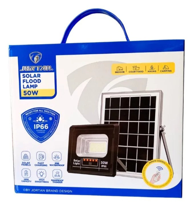 Foco Solar LED 50W con sensor de movimiento y panel solar separado