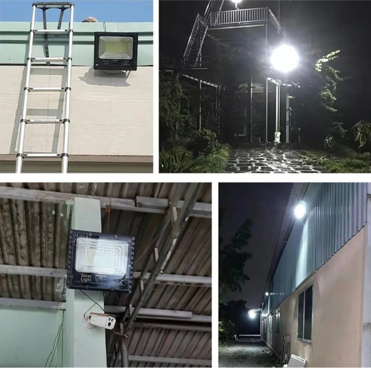 Foco Solar LED 50W con sensor de movimiento y panel solar separado