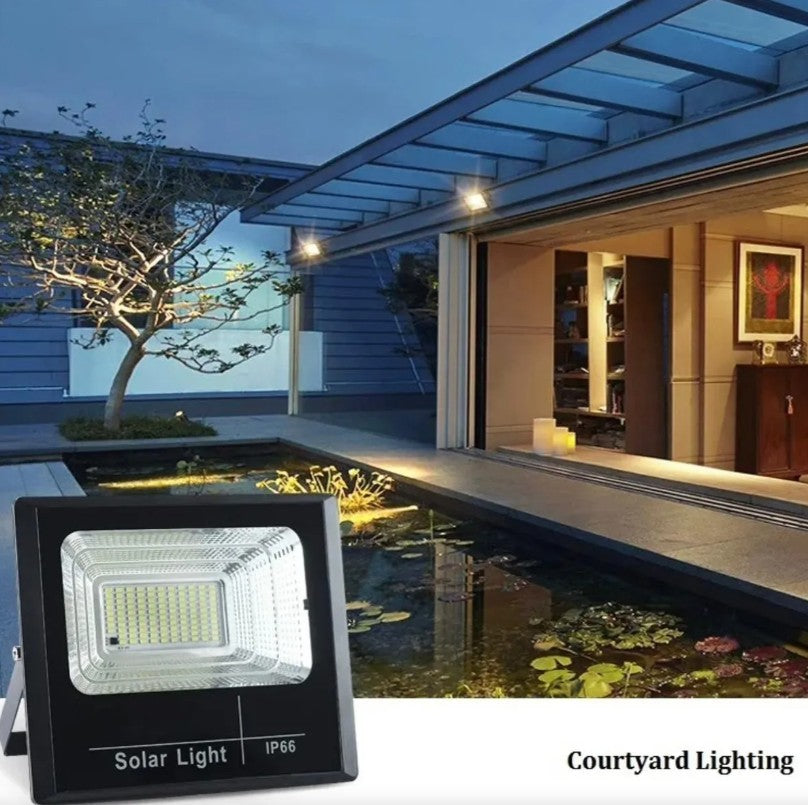 Foco Solar LED 50W con sensor de movimiento y panel solar separado